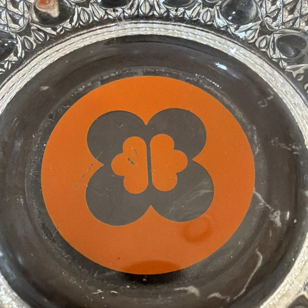 Vintage Diamond Glass Ashtray from the Hyatt Regency 4.75